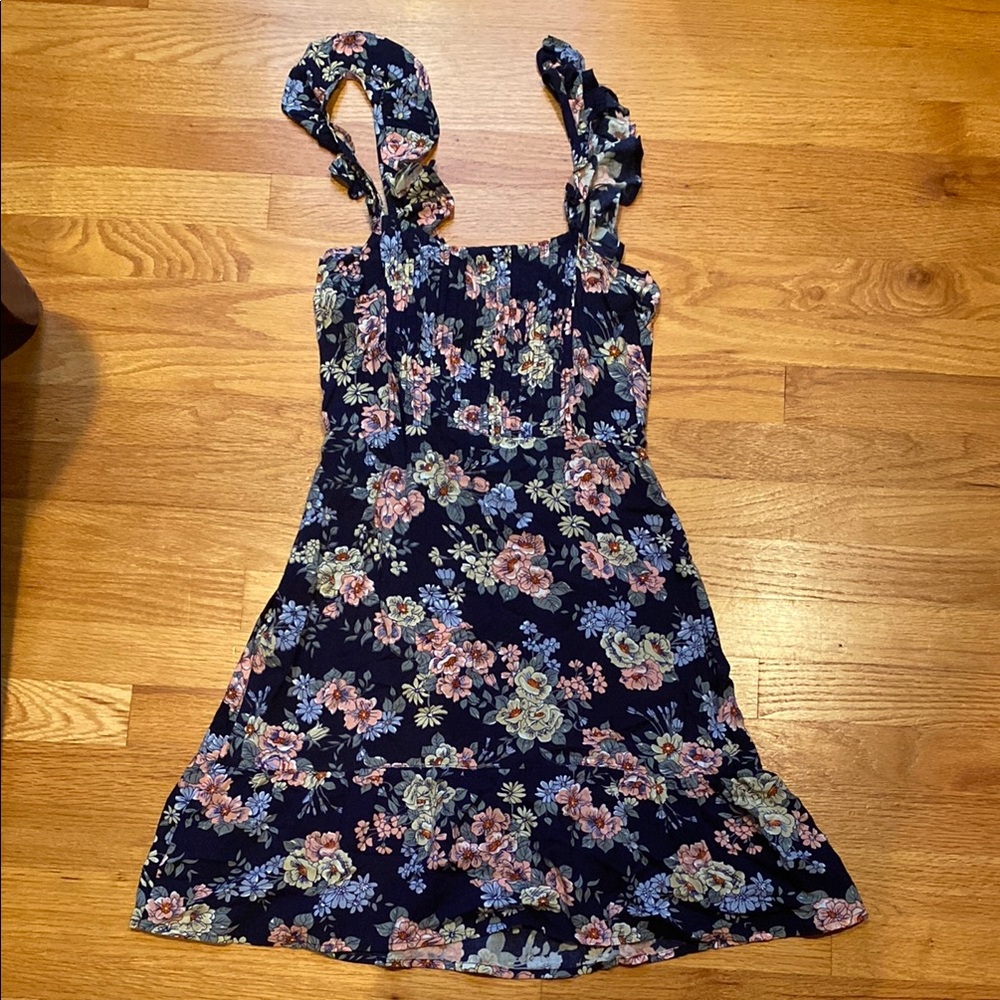 Auguste The Label Blue Pink Ruffled Sheath Dress women’s size 6